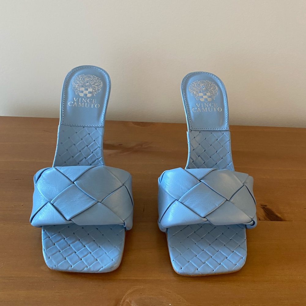 Vince Camuto baby blue heels.